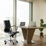 Sillón de oficina profesional PARMA 10 negro con estructura y reposabrazos cromados de hjh OFFICE