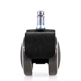 Rueda giratoria con pasador metálico de las ruedas para sillas 5x ROLO FREE 11mm/50mm para suelos duros en negro de hjh OFFICE