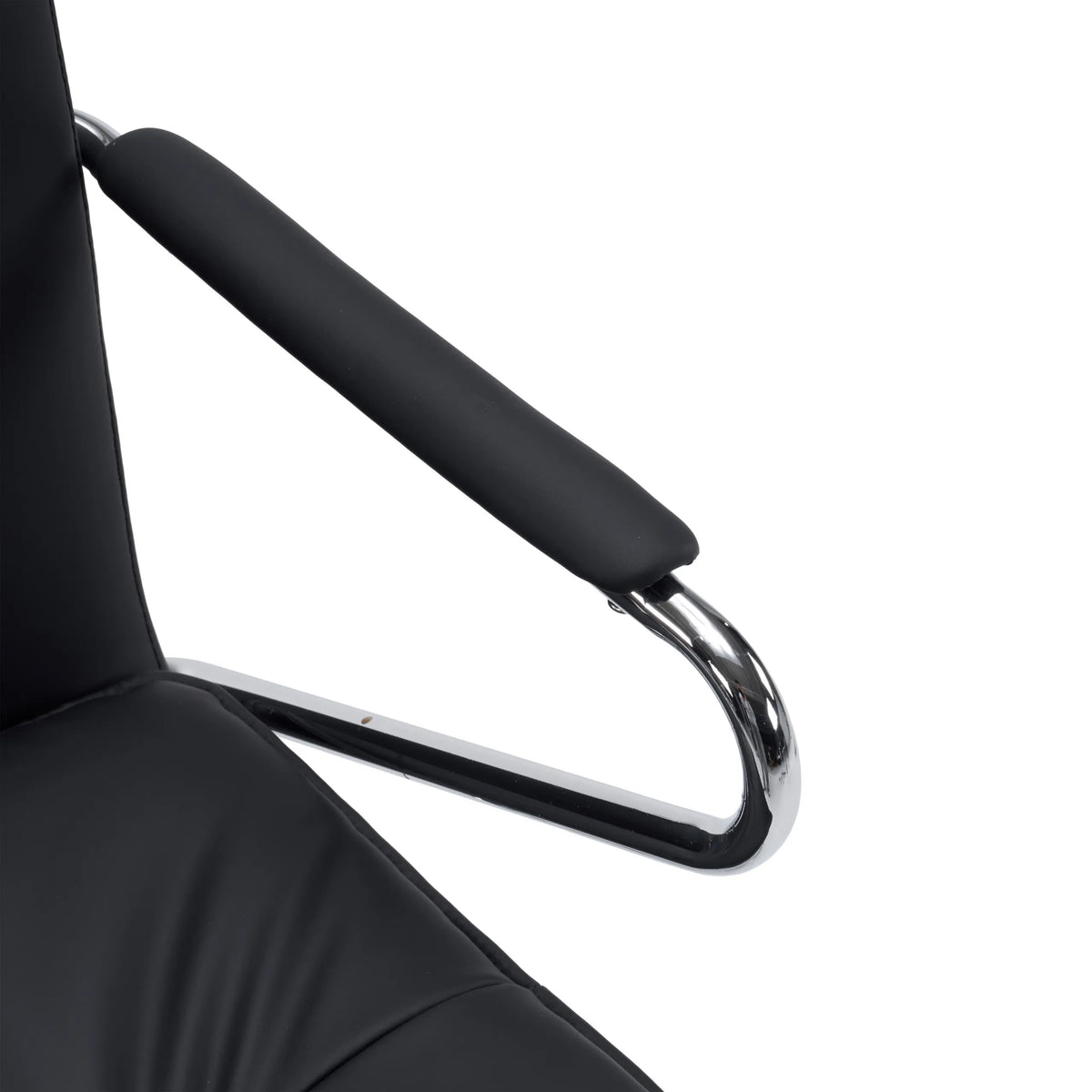 Reposabrazos con tapizado negro de la silla de viga voladiza Rovento V de hjh OFFICE