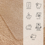 Transparente Bodenschutzmatte ULTIMAT II für Teppichböden mit Funktionssymbolen von Floortex