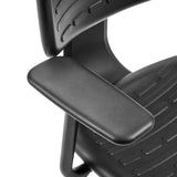 Reposabrazos negro de la silla de mostrador TOP WORK B1 de hjh OFFICE