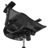 Parte inferior del asiento y mecanismo de la silla de oficina profesional Air Port 2 en negro de MyBuero