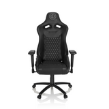 Silla gaming negra GAMEBREAKER SX 04 con respaldo acolchado y base de cinco ruedas de hjh OFFICE – vista de 360° (vista frontal 0°)