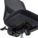 Parte inferior del asiento con mecanismo de ajuste de la silla de oficina profesional Minoro B en negro de hjh OFFICE