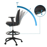 Respaldo ajustable hasta 90° de la silla de mostrador NESTORA WORK de hjh OFFICE