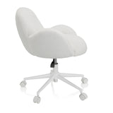 Silla giratoria para niños KID TEDDY I blanca con tapicería estructurada y base de cinco ruedas de hjh OFFICE – vista de 360° (vista lateral 80°)
