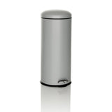Papelera CLEAN VIII gris con tapa y pedal de hjh OFFICE – vista de 360° (vista frontal 15°)