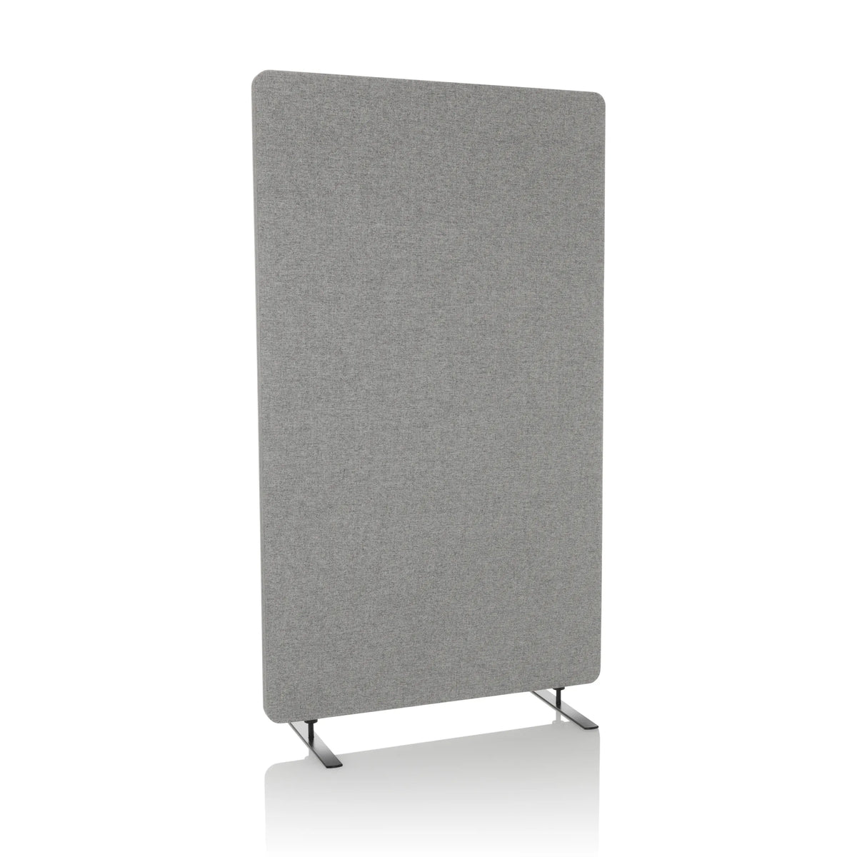 separador FLEXMIUT STAND gris claro con dos pies de apoyo de hjh OFFICE – vista de 360° (vista frontal 15°)