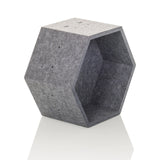 Separador hexagonal de fieltro gris FLEXMIUT STORE S de hjh OFFICE – vista de 360° (vista frontal en diagonal 45°)