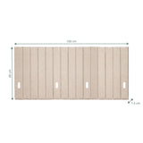 Dibujo técnico del separador de mesa FLEXMIUT ROLL de 160 × 60 cm de hjh OFFICE