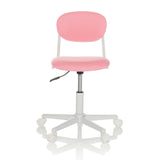 Silla giratoria para niños KIDDY BASE I en color rosa con base de estrella y cinco ruedas de hjh OFFICE – vista de 360° (vista frontal 0°)