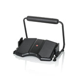 Reposapiés PODI F negro con superficie estriada y un asa de hjh OFFICE – vista de 360° (vista frontal 0°)