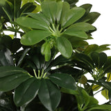 Hojas verdes de la planta artificial Schefflera 2 de hjh OFFICE