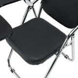 Asiento negro y estructura cromada de la silla plegable Esto T de hjh OFFICE