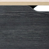 Estructura de la superficie en negro y roble de la casa para gatos KITTY PAWBOX 2 de hjh LIVING