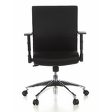 Silla de oficina profesional LAGUNA PRO negra con reposabrazos y base de cinco ruedas de hjh OFFICE – vista de 360° (vista frontal 0°)