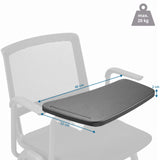Vista dimensional del Portapapeles MEET WA con 40 × 22 cm y una carga máxima de 20 kg de hjh OFFICE