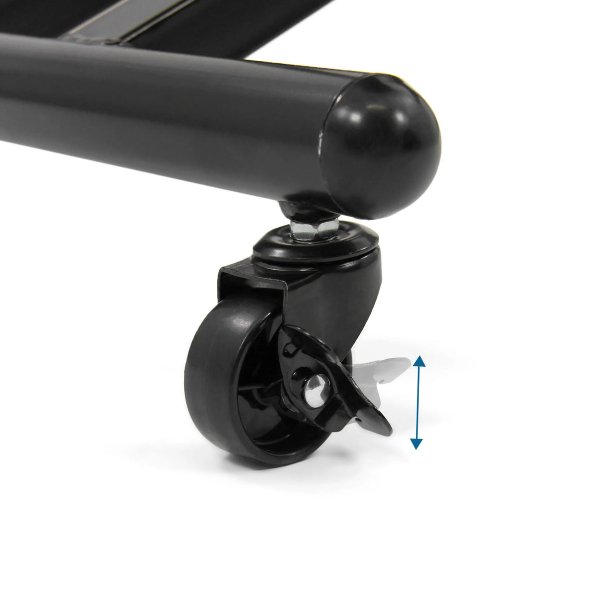 Rueda giratoria negra con freno en la silla ergonómica de rodillas ORTHONI de hjh OFFICE