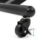 Rueda giratoria negra con freno en la silla ergonómica de rodillas ORTHONI de hjh OFFICE