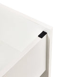 Deslizador de fieltro negro en la parte inferior de un mueble blanco Glamdesk de hjh LIVING