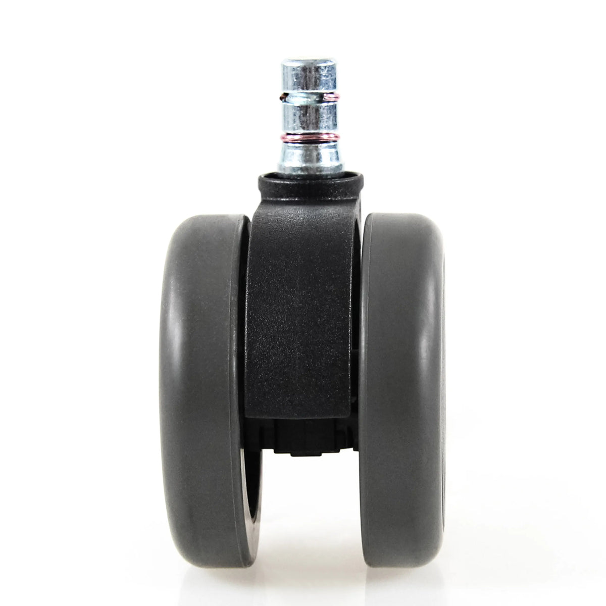 Rueda para sillas negra individual 5x ROLO No-Noise 11mm/65mm para suelos duros con pin de metal de hjh OFFICE