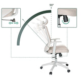 Respaldo ajustable con ángulo de inclinación de 90 grados de la Silla Home Office MIKEO W de hjh OFFICE
