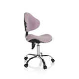 Silla giratoria para niños KIDDY GTI-3 rosa con base brillante y cinco ruedas de hjh OFFICE – vista de 360° (vista frontal en diagonal 60°)