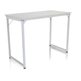 Escritorio blanco WORKSPACE I con tablero rectangular y patas en forma de U de hjh OFFICE – vista de 360° (vista frontal en diagonal 40°)