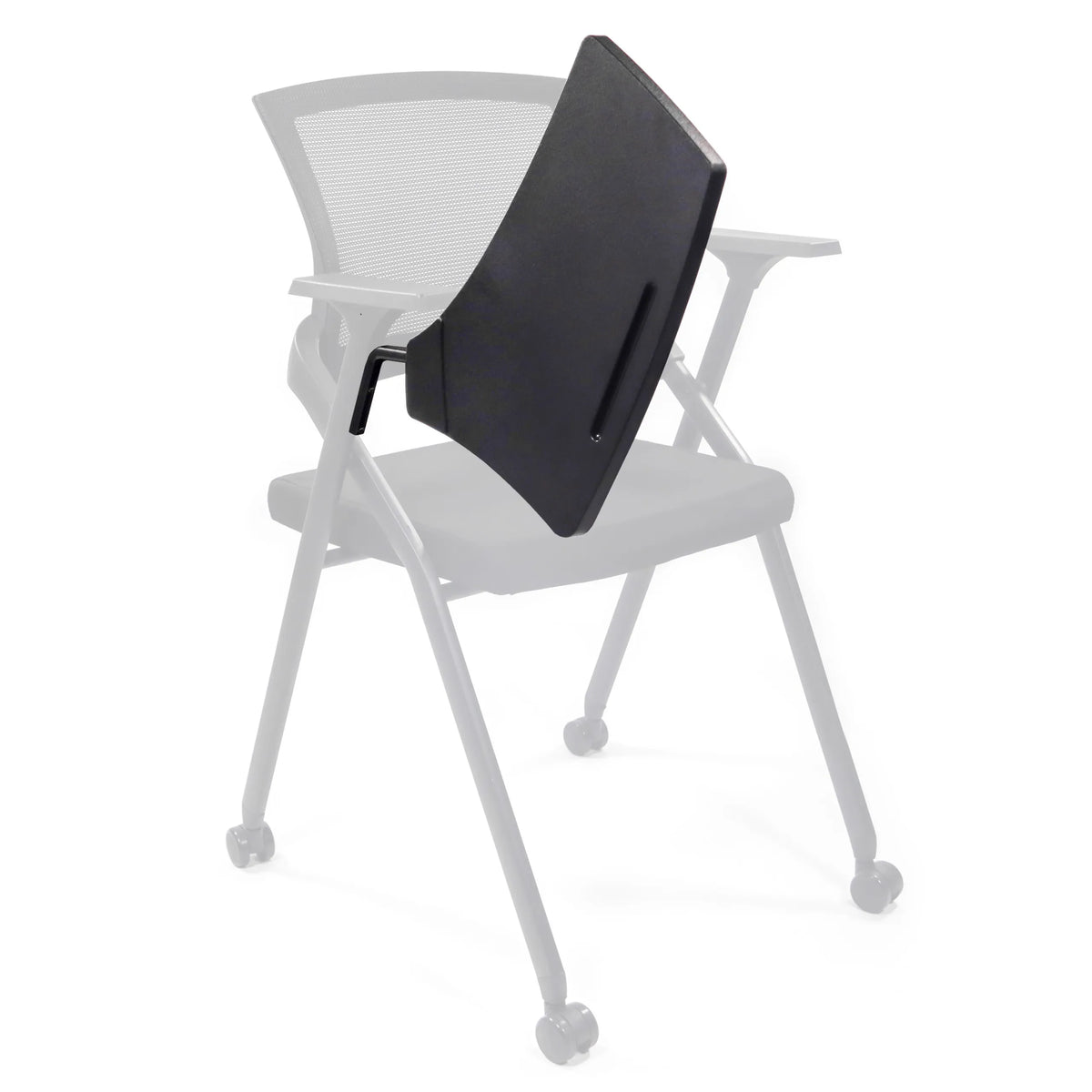 Bandeja de escritura negra TABLET PRIORITY II como Accesorios para sillas de hjh OFFICE – vista de 360° (vista lateral 270°)