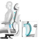 Soporte lumbar de la silla de oficina profesional Ergomy WF 2 de hjh OFFICE (imagen generada por IA)