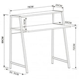 Dibujo técnico del Escritorio DUMONT de 78 × 50,5 cm de hjh OFFICE