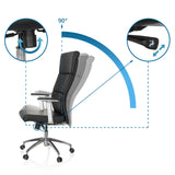 Ángulo de inclinación ajustable de 90 grados del respaldo del sillón de alta gama MONZA 20 de hjh OFFICE