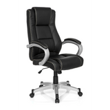 Silla gaming RELAX CL180 negra con acolchado y base de cinco ruedas de MyBuero – vista de 360° (vista frontal en diagonal 40°)