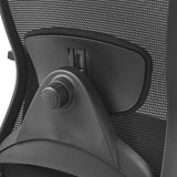 Mando de ajuste del soporte lumbar de la silla de trabajo Top Work 44 en negro de hjh OFFICE
