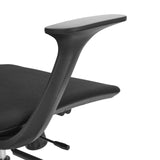 Reposabrazos negro de la Silla Home Office Malio con asiento tapizado en tela de hjh OFFICE