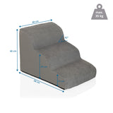 Dibujo dimensional de la Escalera para mascotas PAWY STEP 3 de 40 × 58 cm y una capacidad de carga de 35 kg de hjh LIVING