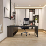 Sillón de oficina Home Office ARIA HIGH en negro con respaldo de malla y ruedas de hjh OFFICE