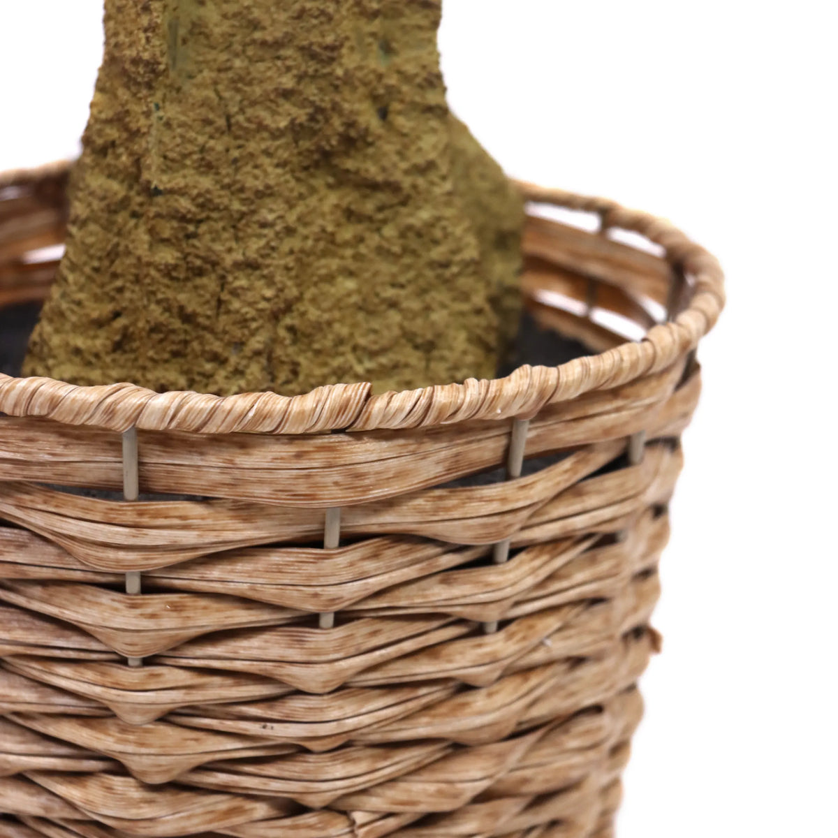 Cesta tejida con el tallo de la planta artificial OLIVE II de hjh OFFICE