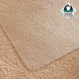 Alfombrilla transparente ULTIMAT II de policarbonato sobre una moqueta de Floortex