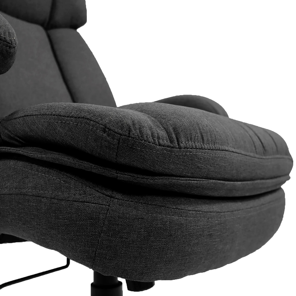 Asiento acolchado de la silla giratoria BUILDER XXL I con estructura de tela gruesa en negro de hjh OFFICE