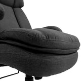 Asiento acolchado de la silla giratoria BUILDER XXL I con estructura de tela gruesa en negro de hjh OFFICE