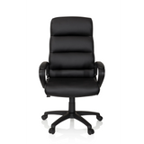 Sillón de oficina profesional FUTURA 100 negro con tapicería acolchada y base de cinco ruedas de hjh OFFICE – vista de 360° (vista frontal 0°)