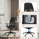 Soporte lumbar regulable en altura y muelle de gas de la silla de oficina profesional Skandis de hjh OFFICE (imagen generada por IA)