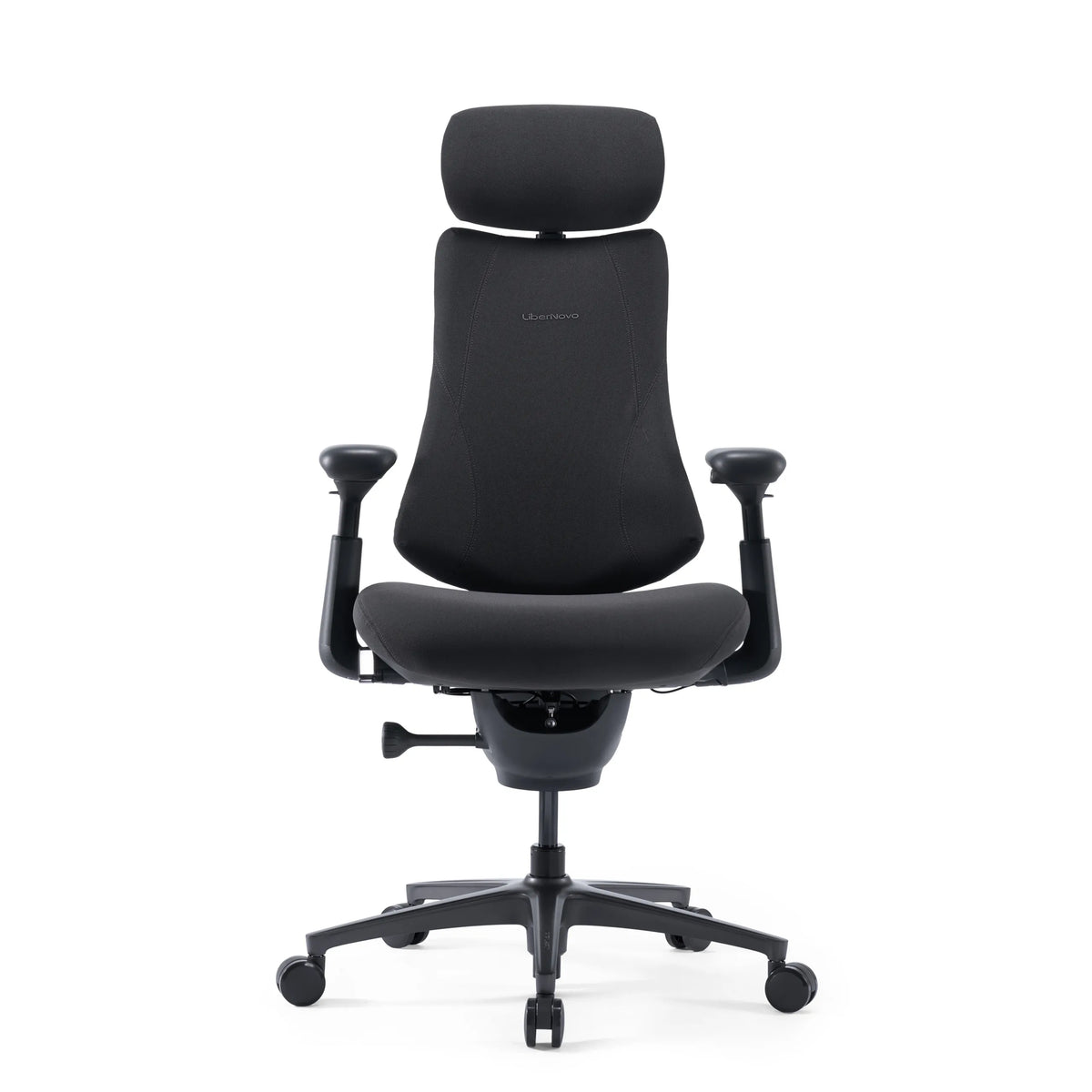 High-End-Bürostuhl LiberNovo Omni Pro in Dunkelgrau mit Kopfstütze und verstellbaren Armlehnen von Libernovo
