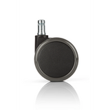 Ruedas para sillas 5x ROLO 11mm/65mm negras para suelos duros con pin de metal de hjh OFFICE – vista de 360° (vista trasera 180°)