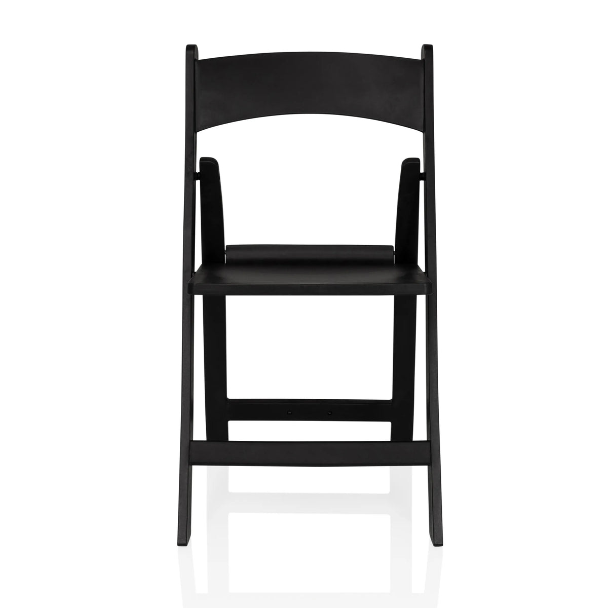 Silla de exterior negra TRAVANO 1 con respaldo y estructura cuadrada de hjh LIVING – vista de 360° (vista frontal 0°)