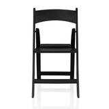 Silla de exterior negra TRAVANO 1 con respaldo y estructura cuadrada de hjh LIVING – vista de 360° (vista frontal 0°)