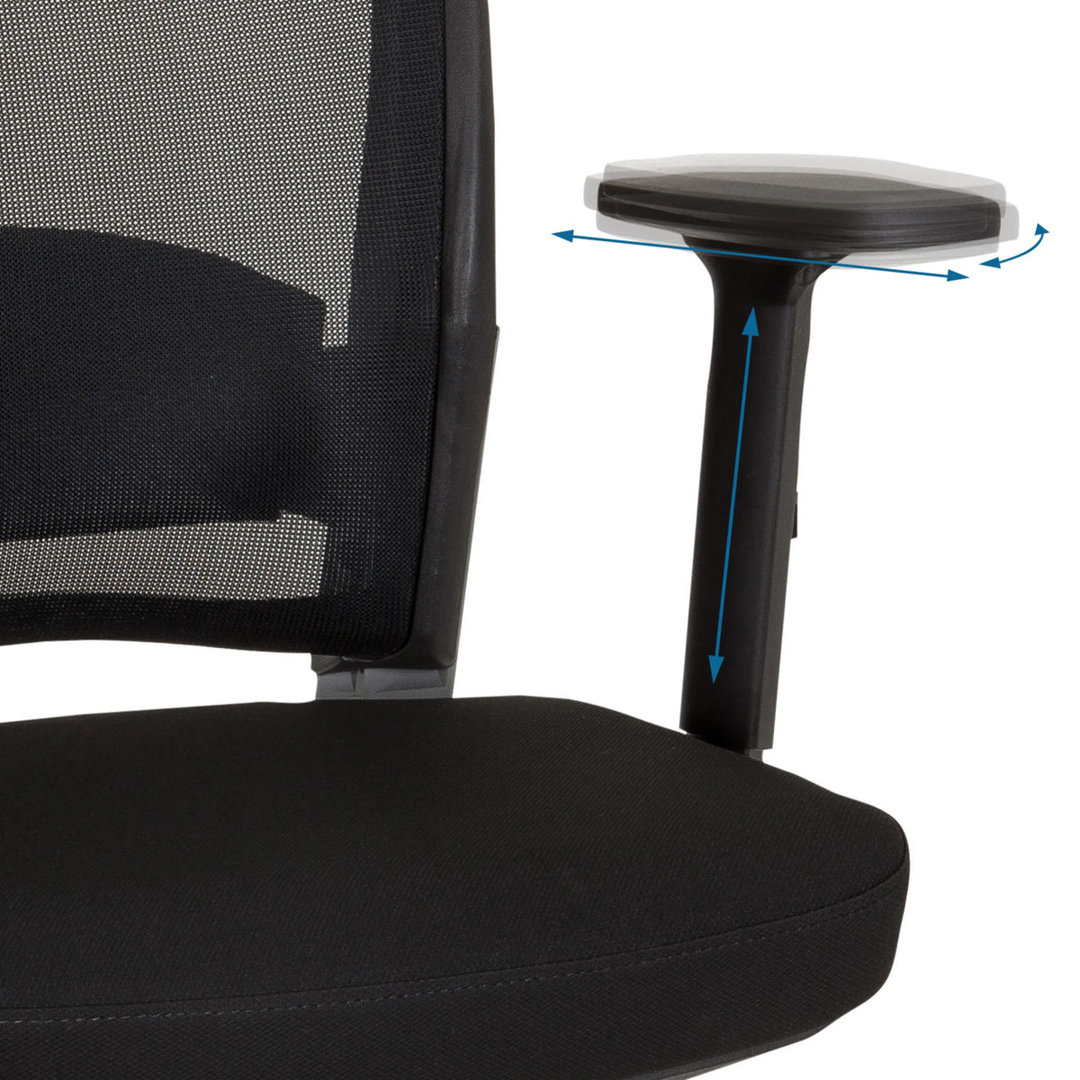 Reposabrazos ajustable en altura y anchura de la Silla de oficina profesional IKAST I de hjh OFFICE