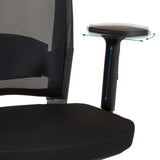 Reposabrazos ajustable en altura y anchura de la Silla de oficina profesional IKAST I de hjh OFFICE