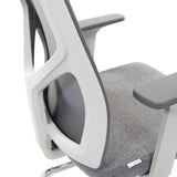 Respaldo y asiento gris de la viga voladiza BRETON V W de hjh OFFICE